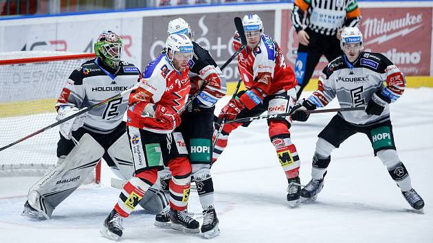 Generali play off Tipsport extraligy - osmifinále: HC Dynamo Pardubice - HC Energie Karlovy Vary.