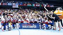 Finále hokejbalového Mistrovství světa žen mezi Českou republikou a USA v pardubické Tipsport Aréně.