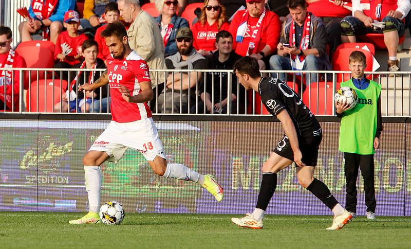 Fobalové utkání Fortuna ligy mezi FK Pardubice a FK Jablonec.