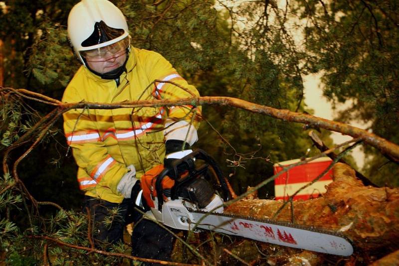 Bohdanečtí hasiči měli s odstraňováním stromů dost práce