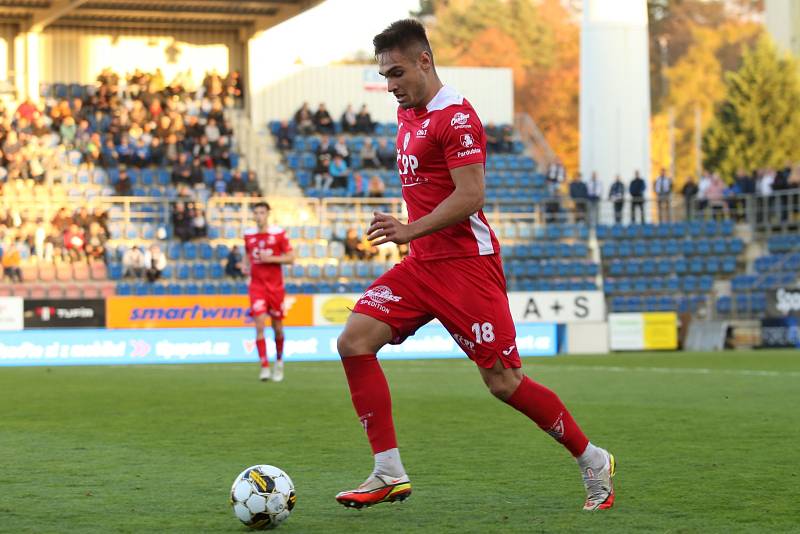 Pardubičtí fotbalisté prohráli nejtěsnějším možným rozdílem se Slováckem.