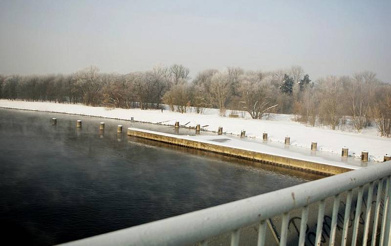 Arktická zima sevřela Pardubice