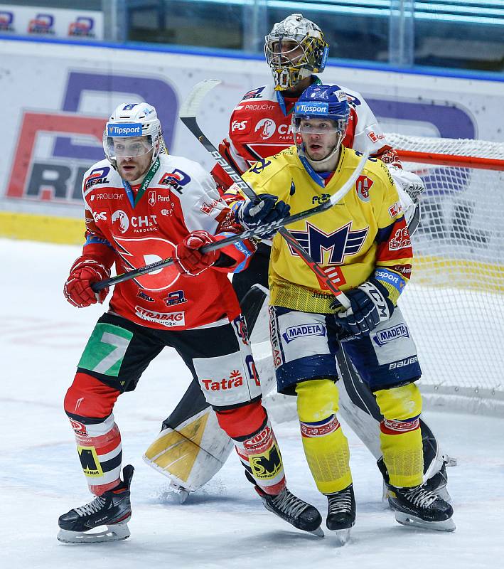 Hokejová extraliga: HC Dynamo Pardubice - Madeta Motor České Budějovice.