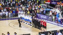 Z basketbalového duelu Česko - Rumunsko na ME basketbalistů 2017.