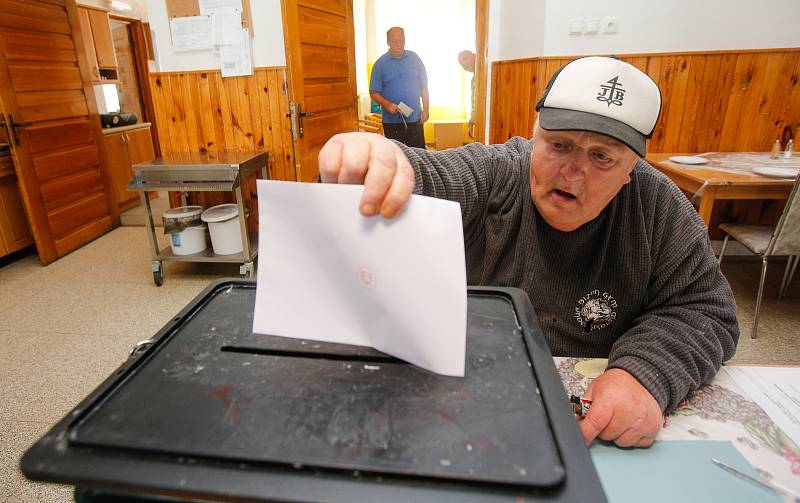 Uživatelé pardubického Domova pro seniory U Kostelíčka volili do Poslanecké sněmovny a zároveň i do místního referenda o budoucnosti vzhledu Zelené brány.