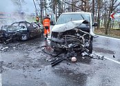 Lidský život si vyžádala dopravní nehoda na silnici I/35 mezi Býští a Kolibou.