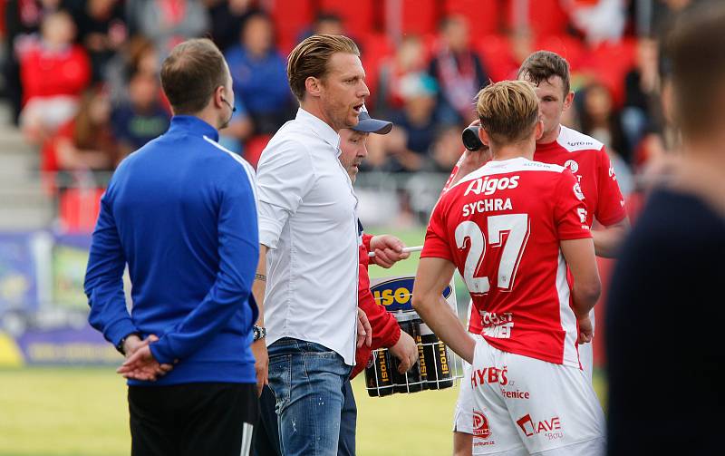 Fobalové utkání Fortuna ligy mezi FK Pardubice a FK Jablonec.