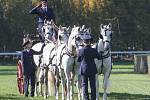 Slavnostní zahájení 128. Velké pardubické s Českou pojišťovnou na dostihovém závodišti v Pardubicích.