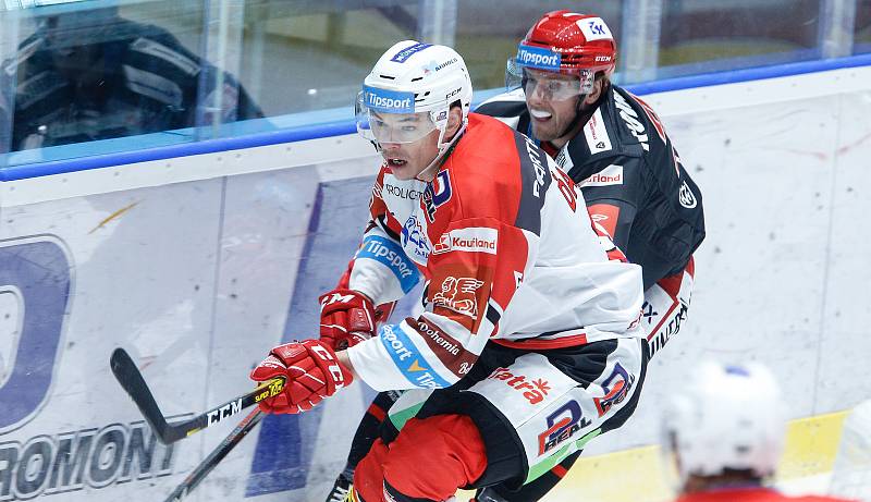 Hokejová extraliga: HC Dynamo Pardubice - HC Oceláři Třinec.