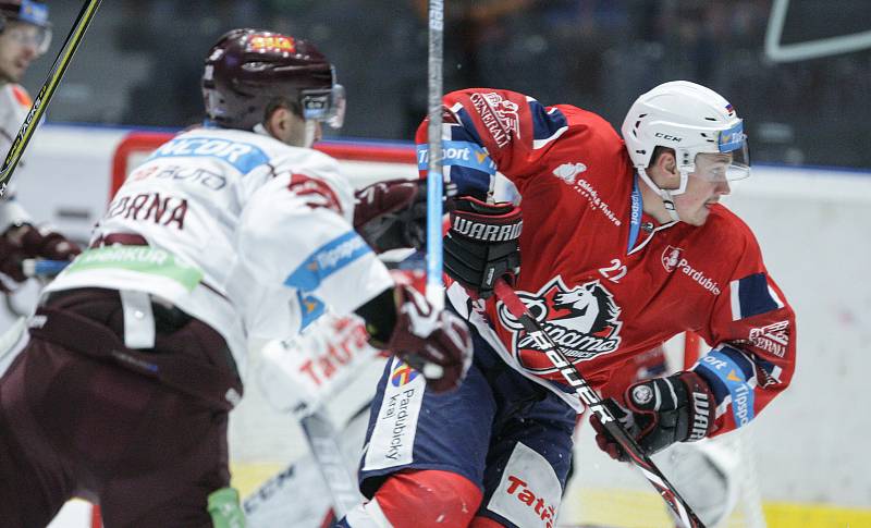 Hokejová extraliga: HC Dynamo Pardubice - HC Sparta Praha.