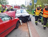 Nehoda ucpala příjezd do Pardubic od Lázní Bohdaneč.