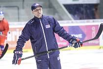 Trénink České hokejové reprezentace před Carlson hockey games v pardubické Tipsport areně.