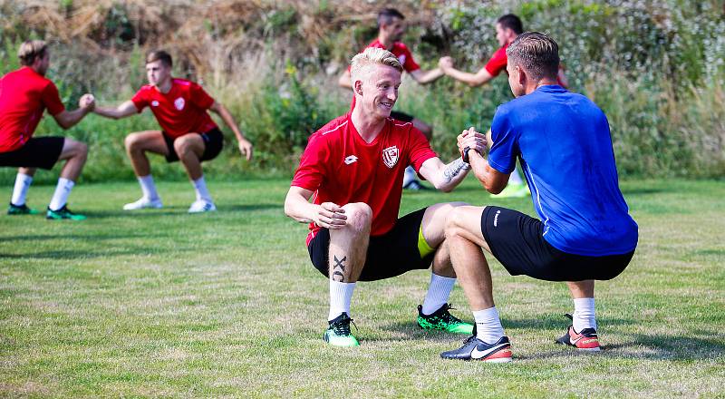 První trénink FK Pardubice v 1. české fotbalové lize na hřišti pod Vinicí v Pardubicích