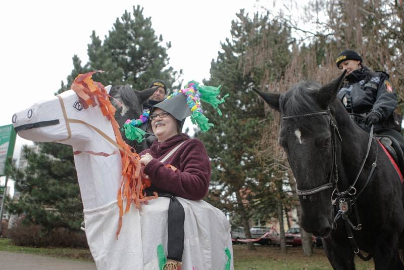 Masopustní průvod v pardubických Polabinách