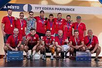 Fotbalisté TFT Edera Pardubice porazili v boji o třetí místo kolínské Eagles. Díky tomu si vybojovali postup do evropského poháru.