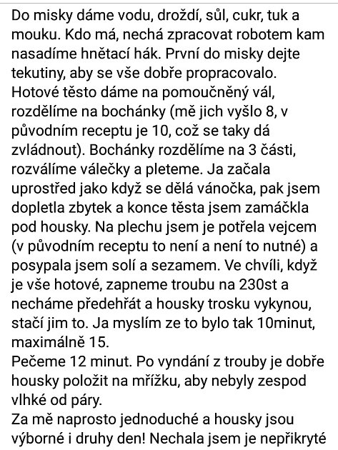 Recept na houstičky od Romany