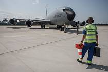 Do Pardubic přilétly dva americké tankovací letouny KC-135.