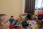 Krajské asistenční centrum pro uprchlíky z Ukrajiny, dětský koutek.