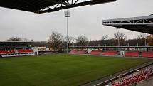 Nový fotbalový stadion prvoligového týmu FK Pardubice v prostorách bývalého Letního stadinu v Pardubicích  je téměř hotov.