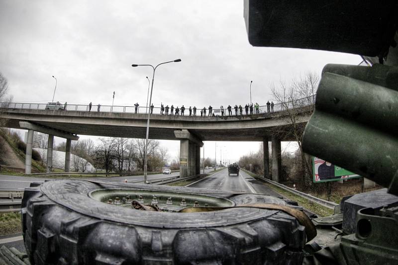 Jízda Z Náchoda do Pardubic s americkým konvojem. 