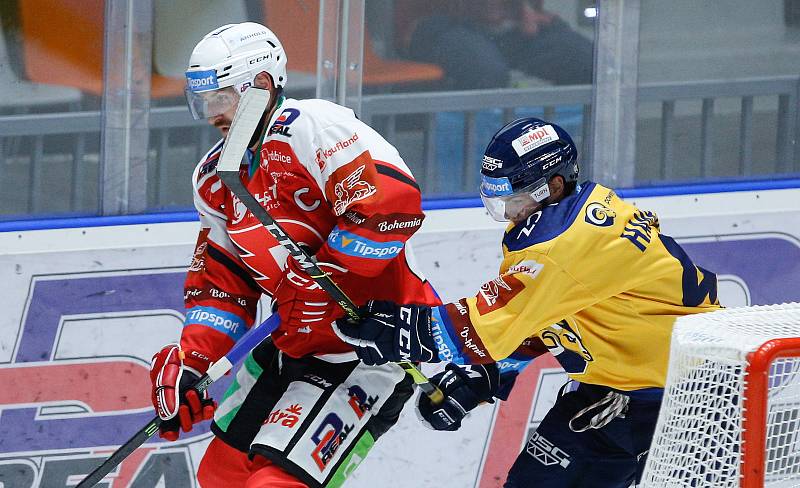 Hokejová extraliga: HC Dynamo Pardubice - PSG Berani Zlín.