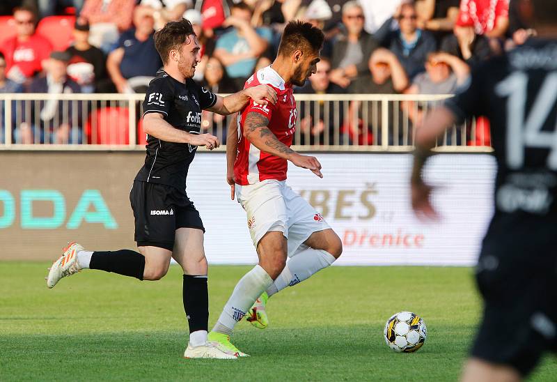 Fobalové utkání Fortuna ligy mezi FK Pardubice a FK Jablonec.