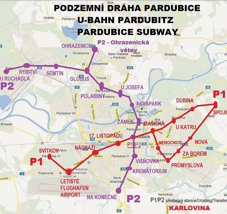 Další z plánů na pardubické metro