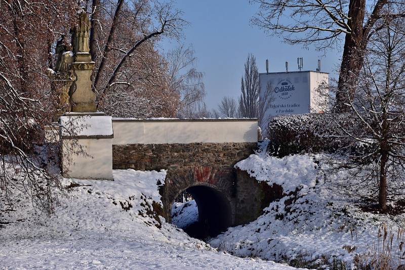 Pardubice pod sněhem.