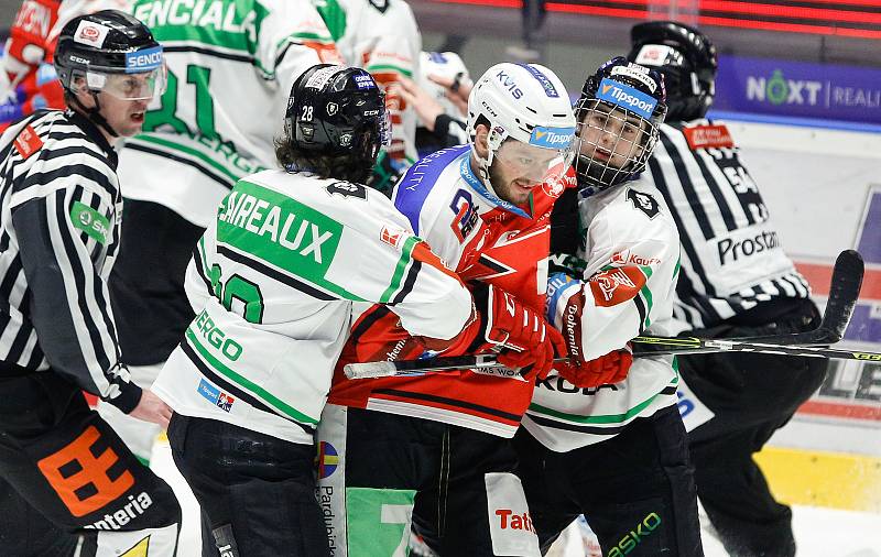 Čtvrtfinále play off hokejové extraligy: HC Dynamo Pardubice - BK Mladá Boleslav.