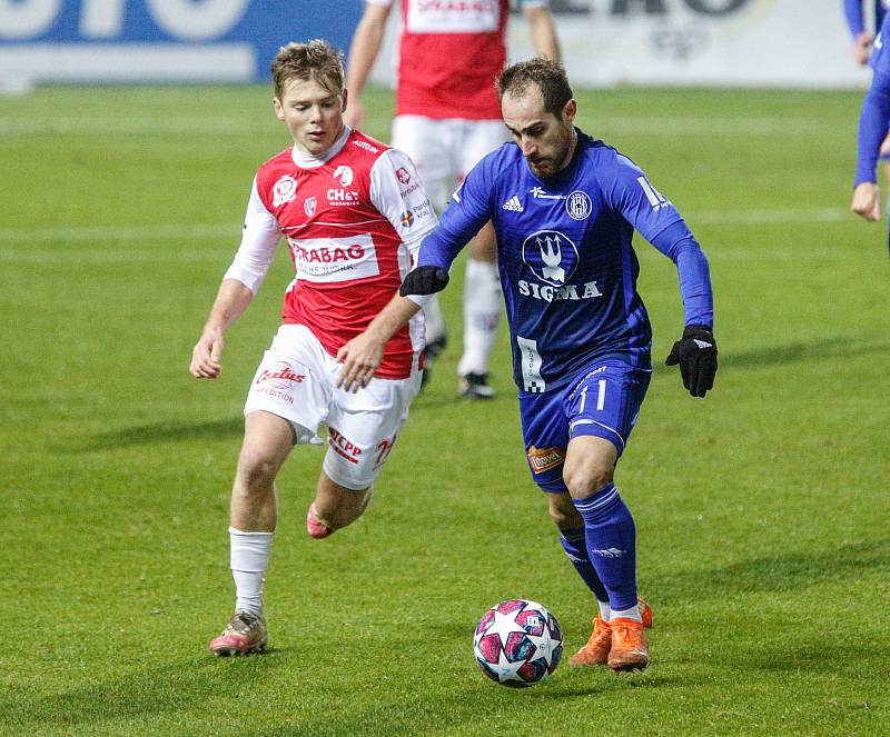 Fotbalová FORTUNA:LIGA: FK Pardubice - SK Sigma Olomouc.