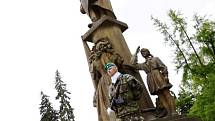 Konec války se připomínal u i pomníku na Náměstí republiky