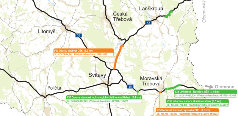 SVITAVSKO. Co řidiče čeká v létě na státovkách v Pardubickém kraji?