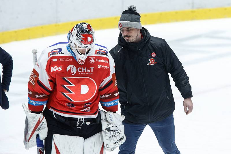 Čtvrtfinále play off hokejové extraligy: HC Dynamo Pardubice - BK Mladá Boleslav.