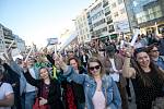 Demonstrace proti Babišovi. Na pardubické třídě Míru protestovalo na 400 lidí.