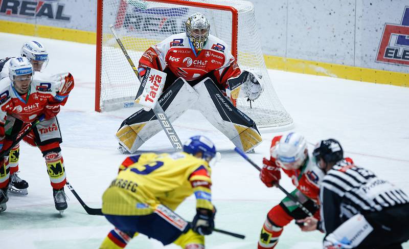 Hokejová extraliga: HC Dynamo Pardubice - Madeta Motor České Budějovice.