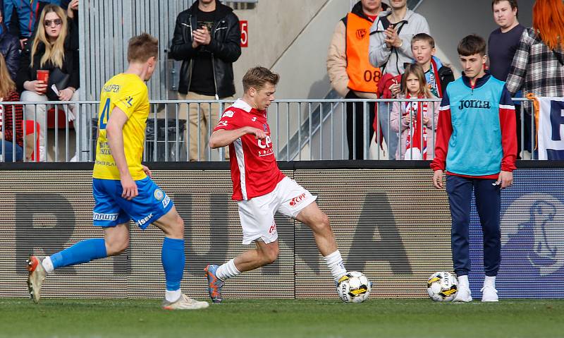 Fobalové utkání Fortuna ligy mezi FK Pardubice a FK Teplice.