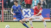 Utkání Fortuna národní ligy Pardubice - Třinec (2:0).