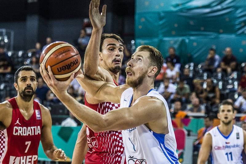 Z basketbalového duelu Česko - Chorvatsko na ME 2017.