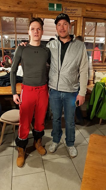 Před třemi lety se David Kubeš (vlevo) potkal s bývalým americkým lyžařem Bodem Millerem