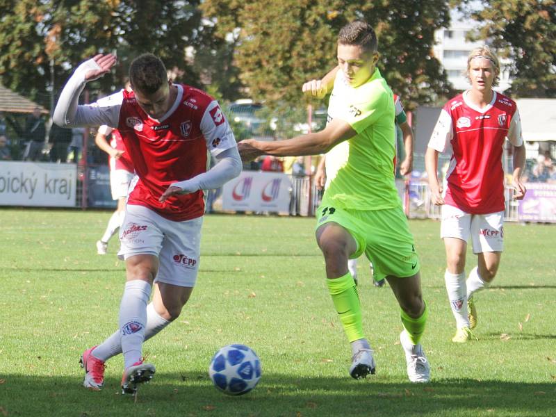 Fotbalová FORTUNA:NÁRODNÍ LIGA: FK Pardubice - FC Zbrojovka Brno.