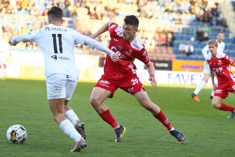 Pardubičtí fotbalisté prohráli nejtěsnějším možným rozdílem se Slováckem.