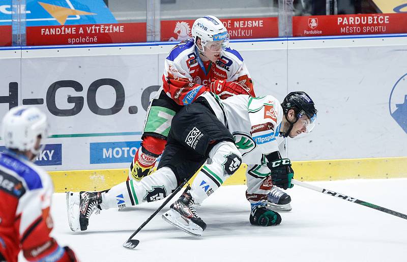 Čtvrtfinále play off hokejové extraligy: HC Dynamo Pardubice - BK Mladá Boleslav.