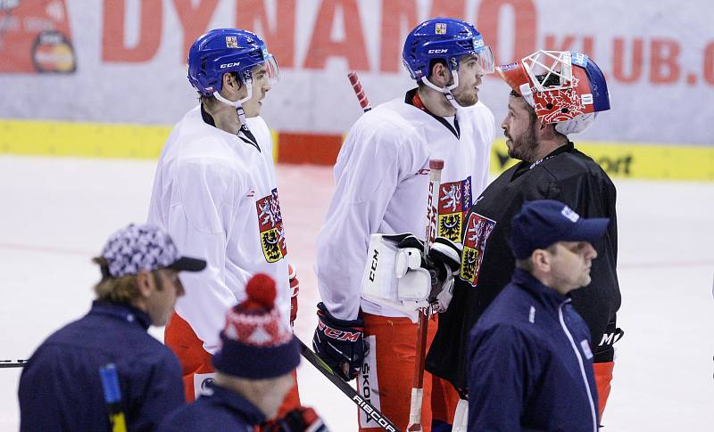 Trénink České hokejové reprezentace před Carlson hockey games v pardubické Tipsport areně.