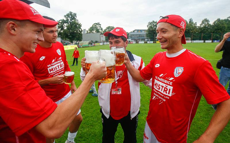 Fotbalová FORTUNA:NÁRODNÍ LIGA: FK Pardubice - FK Slavoj Vyšehrad.