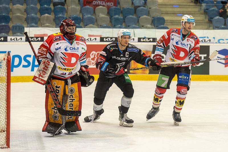 Pardubičtí hokejisté vyhráli i třetí utkání a přes Karlovy Vary prosvištěli do čtvrtfinále
