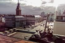 Takhle vypadá po neděli střecha Střední průmyslové školy potravinářství a služeb Pardubice.