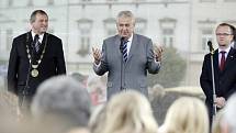 Třetí den prezidentské návštěvy. Miloš Zeman zavítal do Moravské Třebové. 