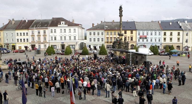 Třetí den prezidentské návštěvy. Miloš Zeman zavítal do Moravské Třebové. 