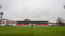 Nový fotbalový stadion prvoligového týmu FK Pardubice v prostorách bývalého Letního stadinu v Pardubicích  je téměř hotov.