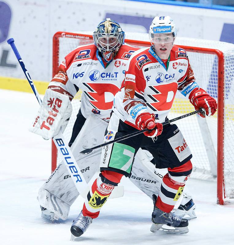 Hokejová extraliga: HC Dynamo Pardubice - HC Oceláři Třinec.